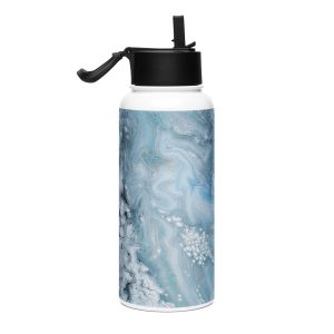 Stainless steel water bottle with a straw lid Arctic-Spray