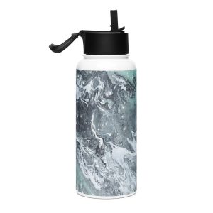 Stainless steel water bottle with a straw lid Jade-Drift