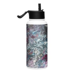 Stainless steel water bottle with a straw lid Supernova-Lace
