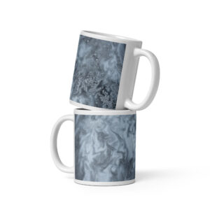 White glossy mug Echoes in Gray
