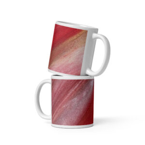 White glossy mug Canyons Grace