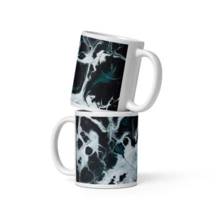 White glossy mug Midnight Current