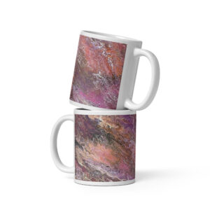 White glossy mug Nebula Pulse