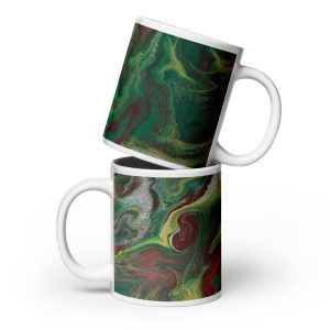 White glossy mug Evergreen-Ember