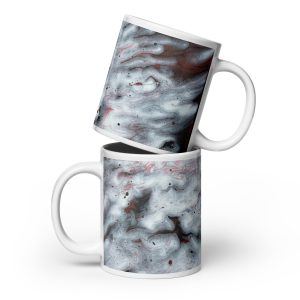 White glossy mug Ashen-Wake