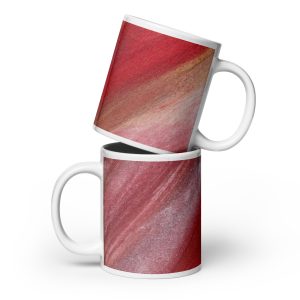 White glossy mug Canyons-Grace