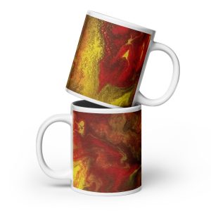White glossy mug Magmas-Embrace
