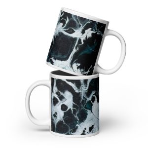 White glossy mug Midnight-Current