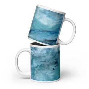 White glossy mug Sea-Glass-Echo