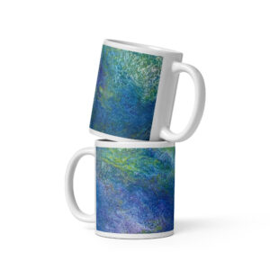 White glossy mug The Glimmering Glade