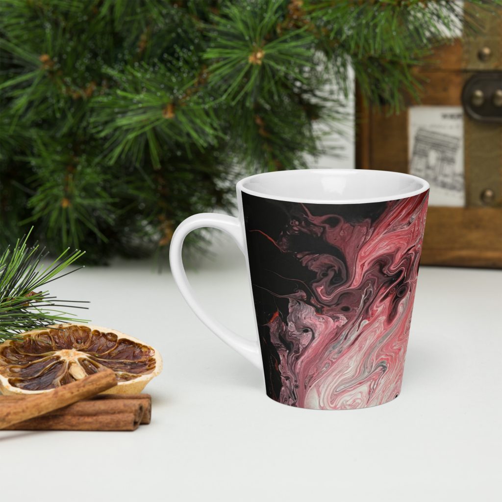 Cartiff Studios design on a white 12 oz latte mug