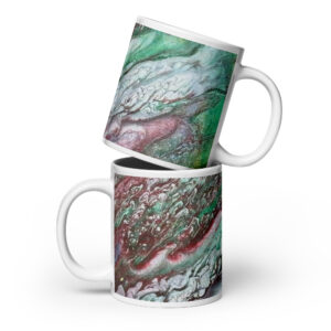 White glossy mug Ancient Strata