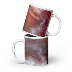 White glossy mug Solar Flare