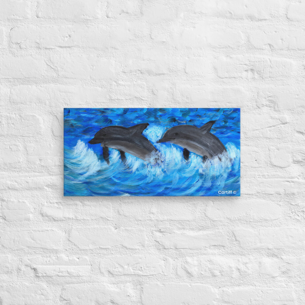 Abstract canvas wall art Dance of the Deep by Cartiff Studios
