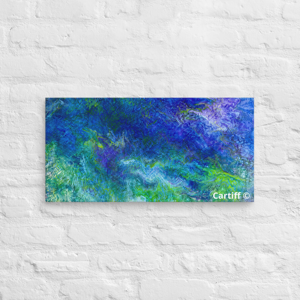 Abstract canvas wall art The Glimmering Glade by Cartiff Studios