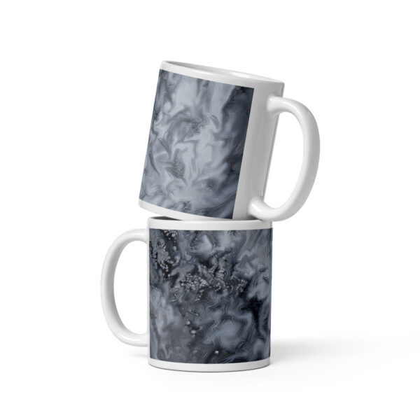 White glossy mug Echoes in Gray