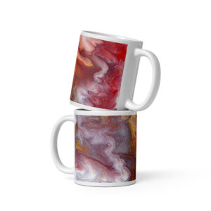 White glossy mug Solar Flare