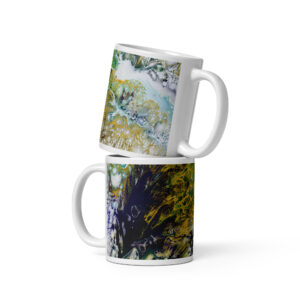 White glossy mug The Gilded Abyss