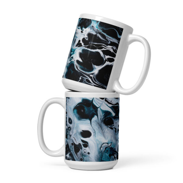 White glossy mug Midnight Current