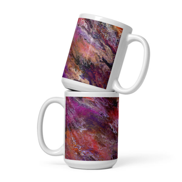 White glossy mug Nebula Pulse