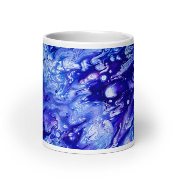 White glossy mug Abyssal Bloom