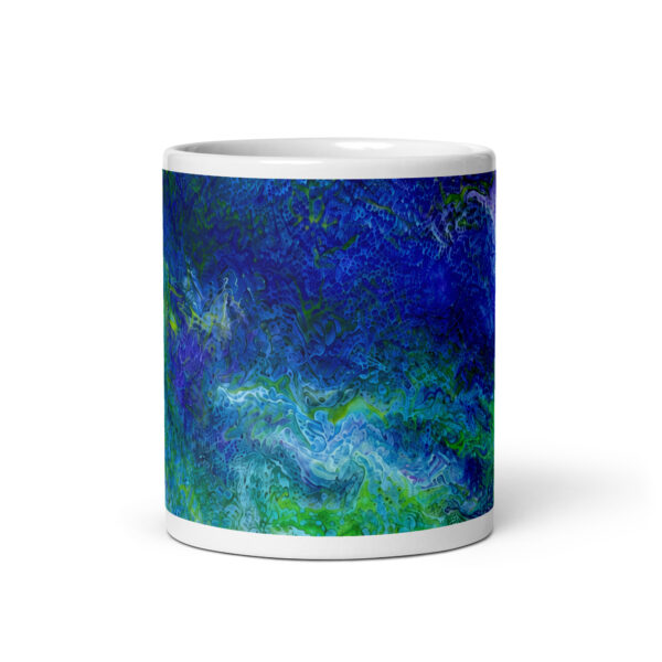 White glossy mug The Glimmering Glade