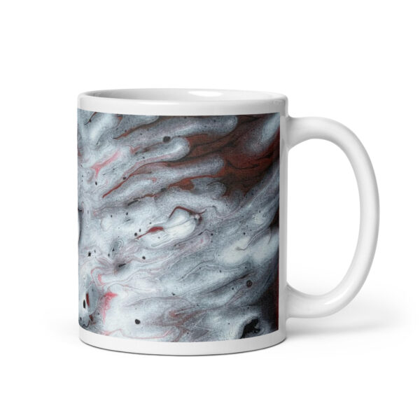 White glossy mug Ashen Wake