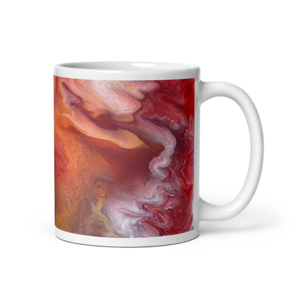 White glossy mug Solar Flare