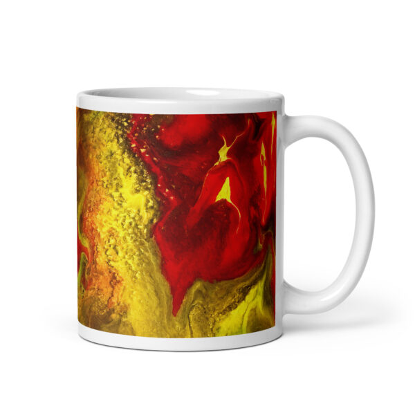 White glossy mug Magmas Embrace