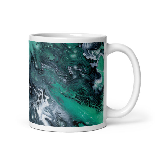 White glossy mug Jade Drift
