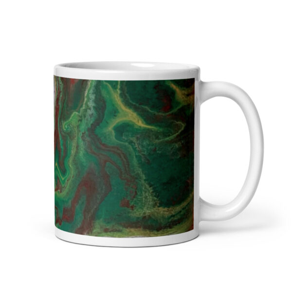 White glossy mug Evergreen Ember