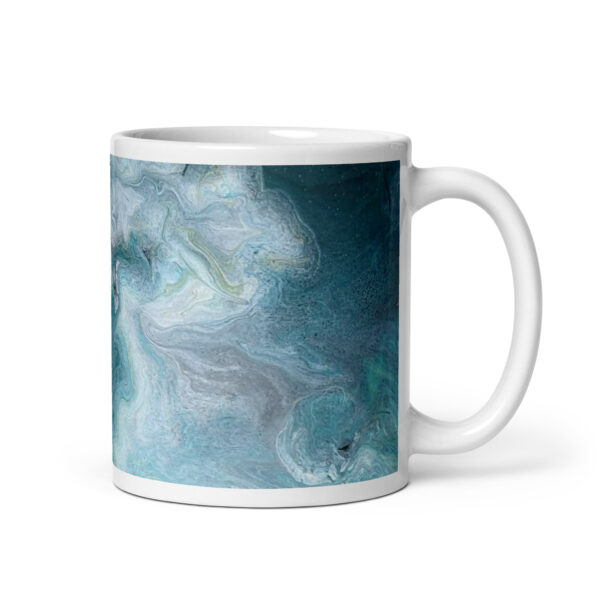 White glossy mug Emerald Estuary