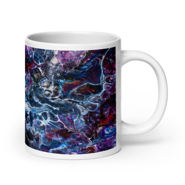 White glossy mug Supernova Lace